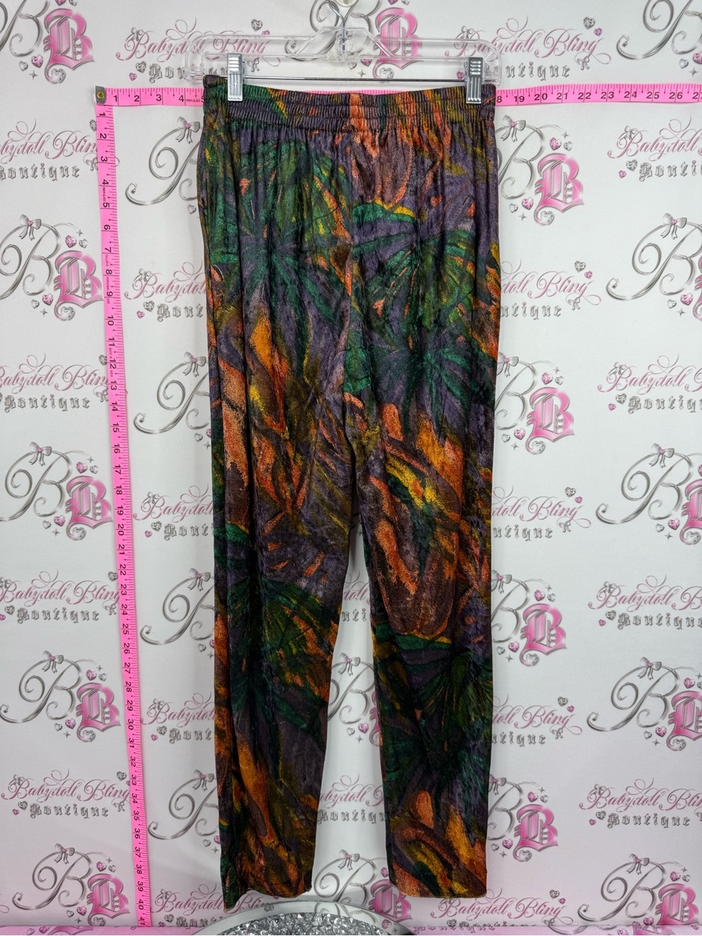 Pants vintage Women's Abstract Print Elastic-Waist Track Pants - Multicolor